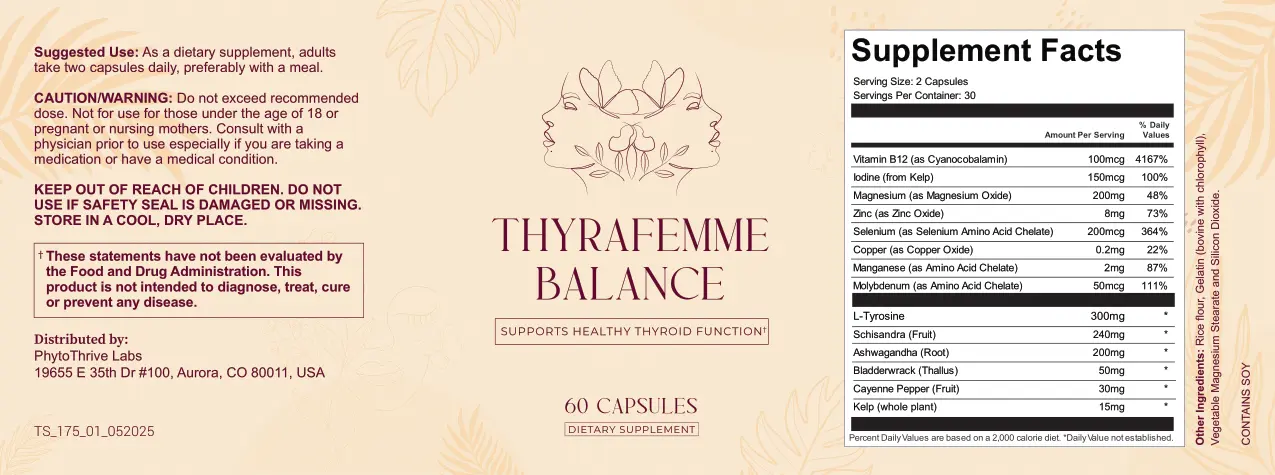 Thyrafemme balance ingredients